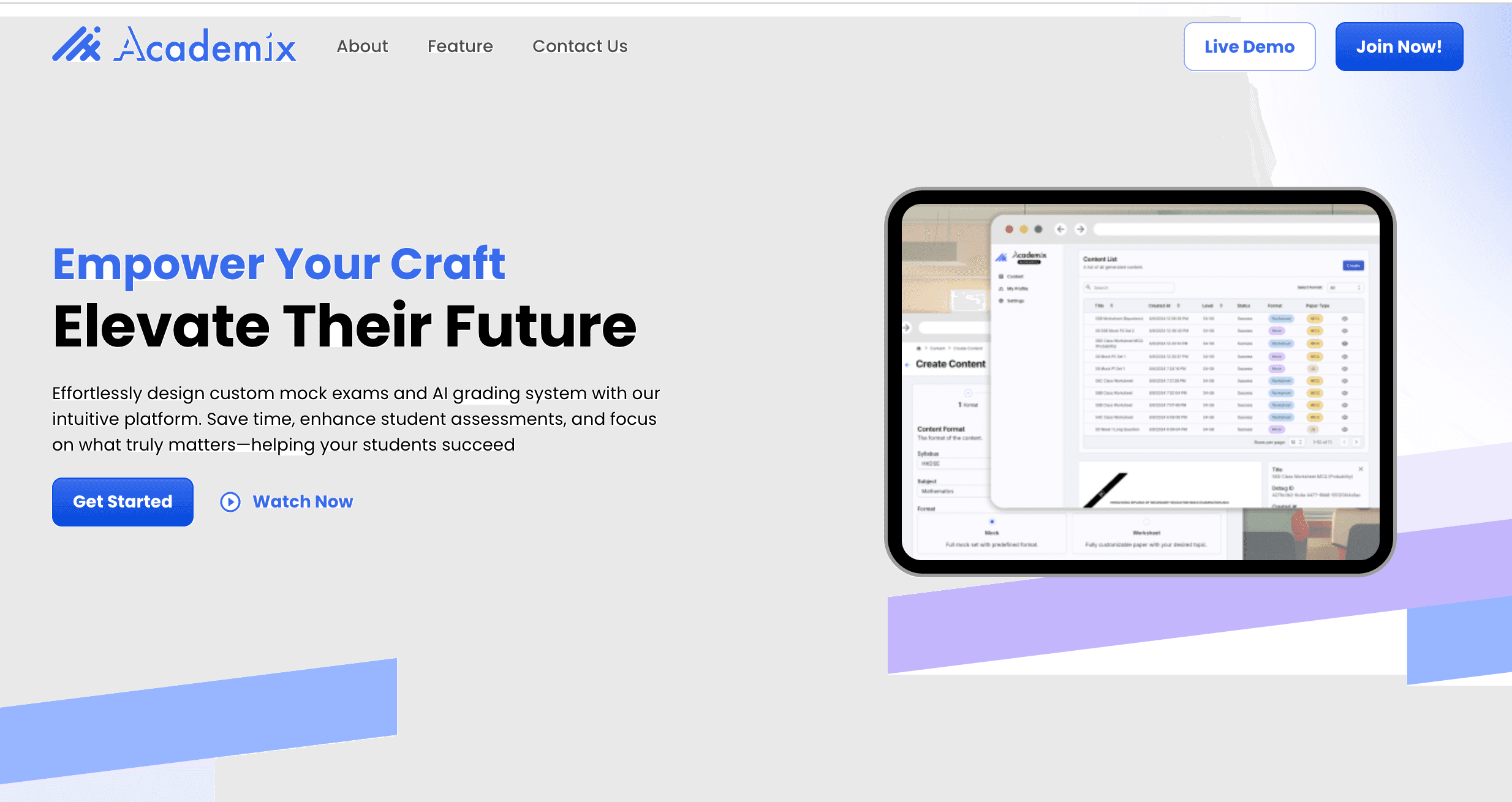 Academix Instructor Platform - Web application